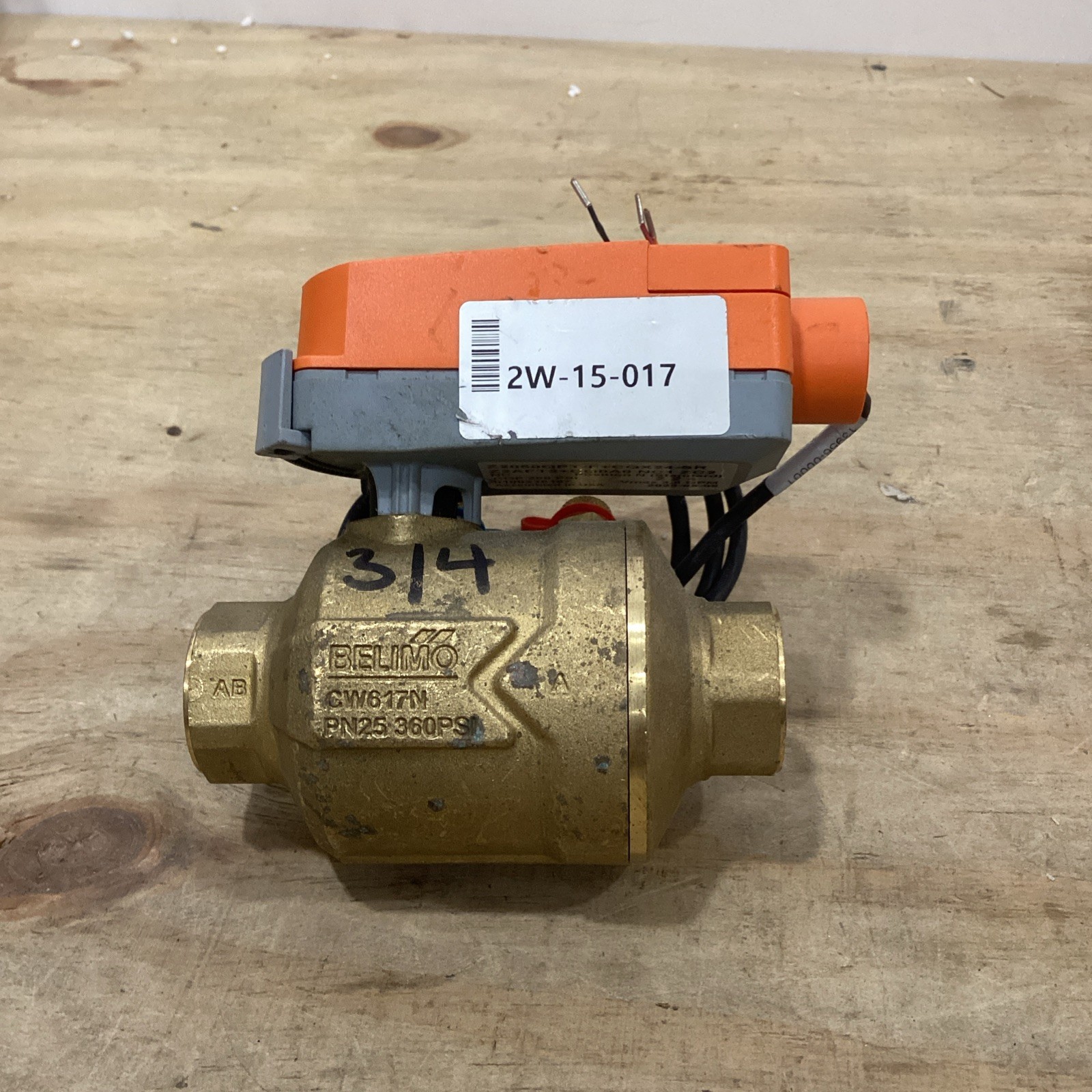 Belimo CQX24-SR 24V Modulating Valve Actuator with 3/4" Brass Control Ball Valve