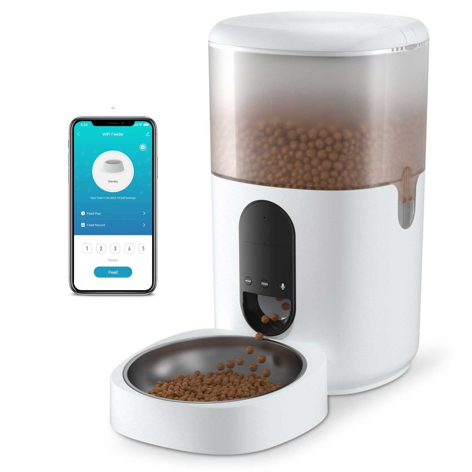 Eco4life SCPF200 Smart Dry-food Pet Feeder 5.45qt Wi-Fi