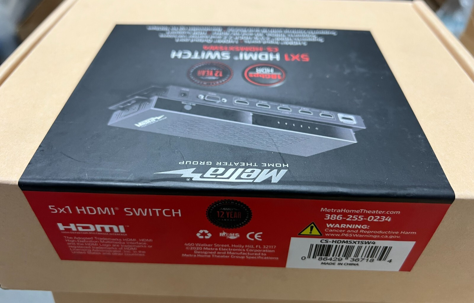 Metra ethereal CS-HDM5X1SW4 HDMI Switch 5 input 1 output