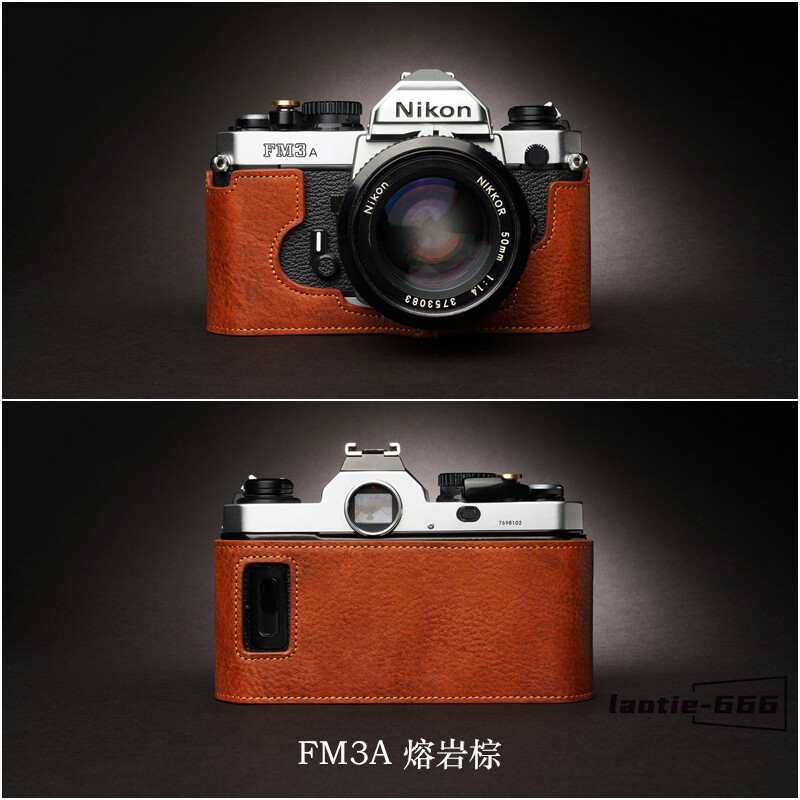 TP Handmade for Nikon FM3A Genuine Leather Half Case Camera Retro Cover Insert