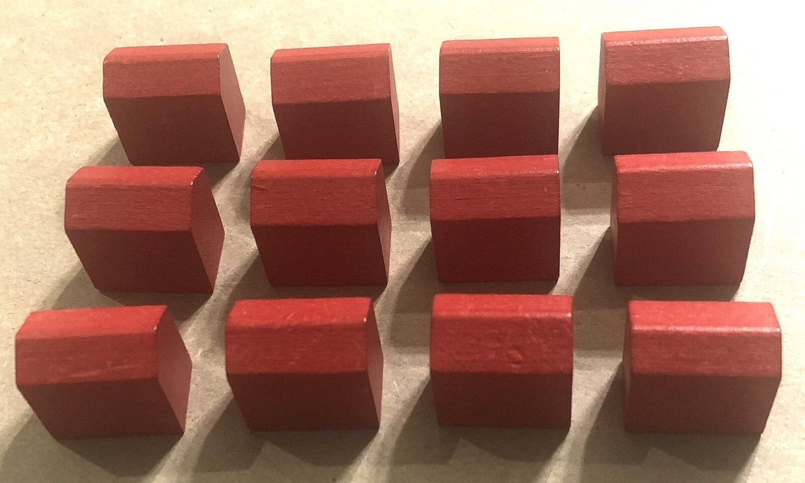 Monopoly Deluxe 1995 Replacement Part - Wood Hotels