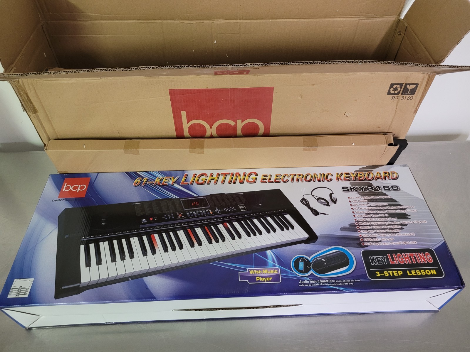 61 Key Electronic Keyboard Piano w/ Stand and Bench