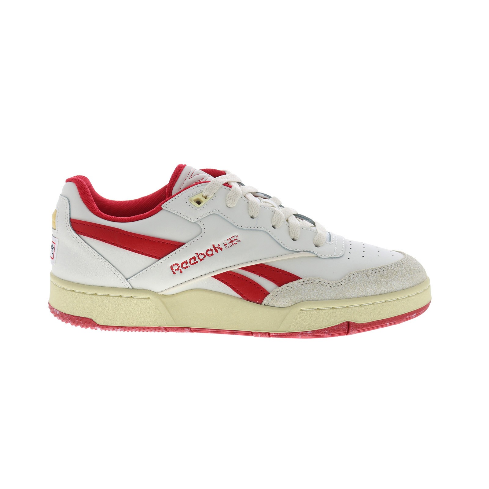 Reebok BB 4000 II Mens White Leather Lace Up Lifestyle Sneakers Shoes