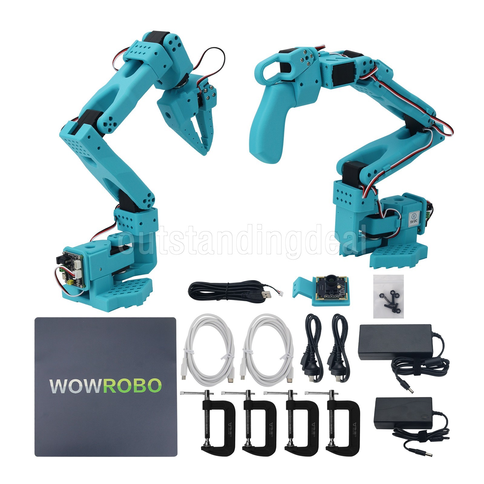 SO-ARM101 Robotic Arm SO-101 Assembled 1 Master Arm 1 Slave Arm w/ 2MP Camera