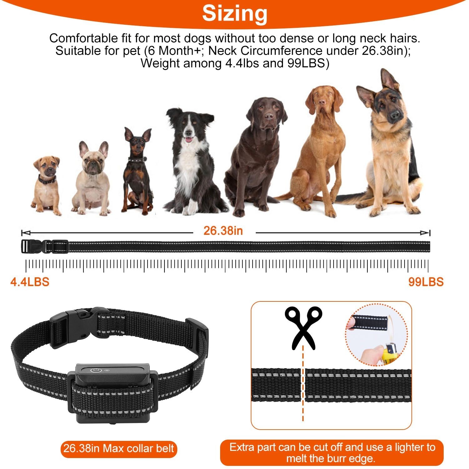 3280FT Training Collar 3 Channels Rechargeable Transmitter Receiver Flashlight