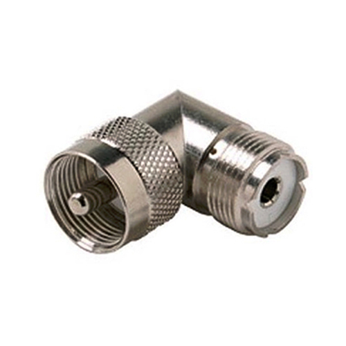 UHF PL-259 Male Plug to SO-239 Female Right Angle 90 Degree RF Adapter Connector