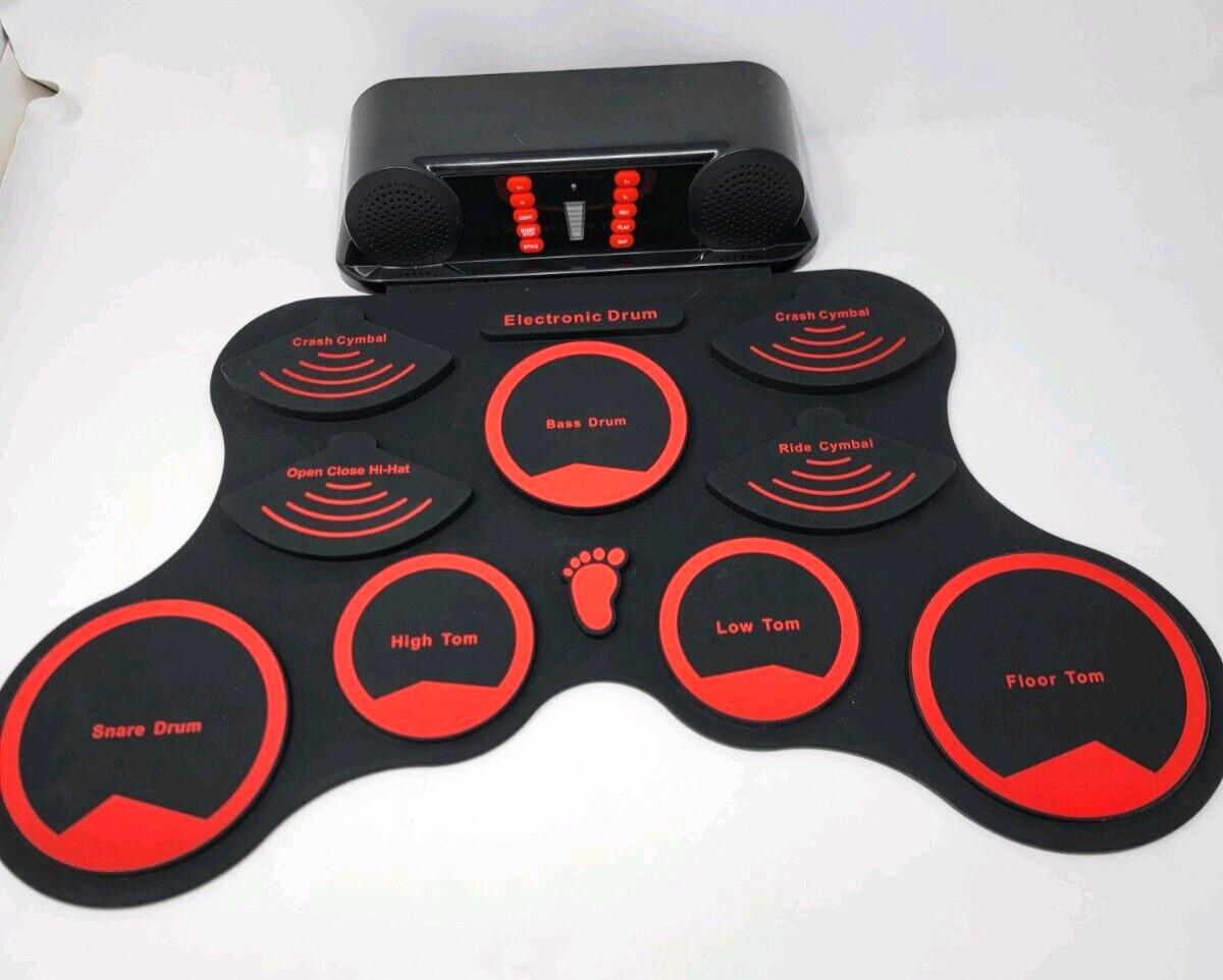 Electronic Drum Mat Foldable Electronic Drum Set with Speakers NO PEDALS