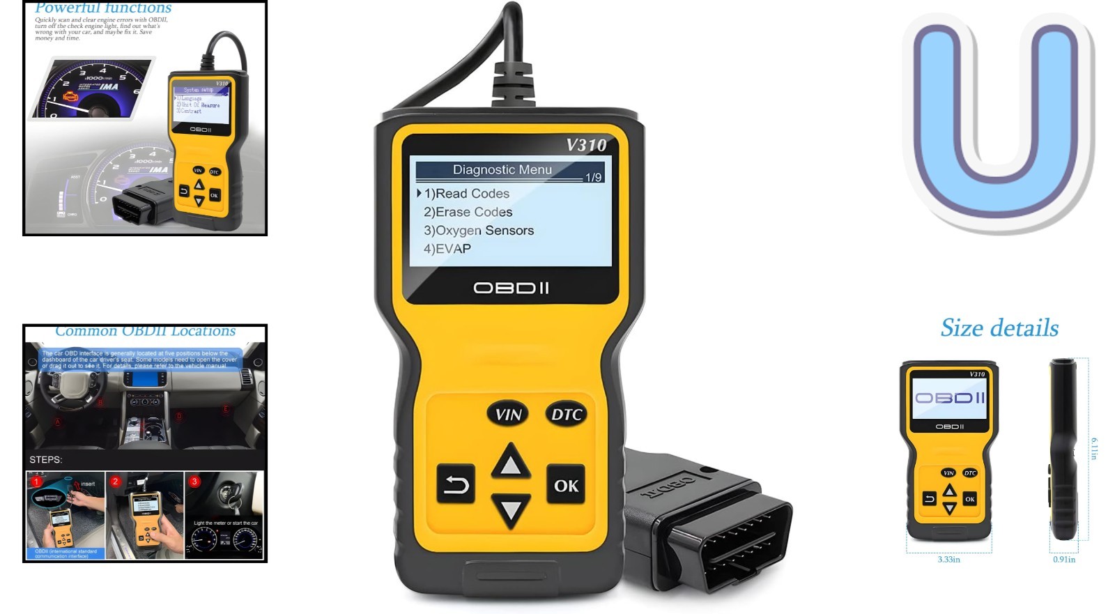 User-Friendly Scanner for All OBD II Vehicles - Diagnose and Repair Issues Fast