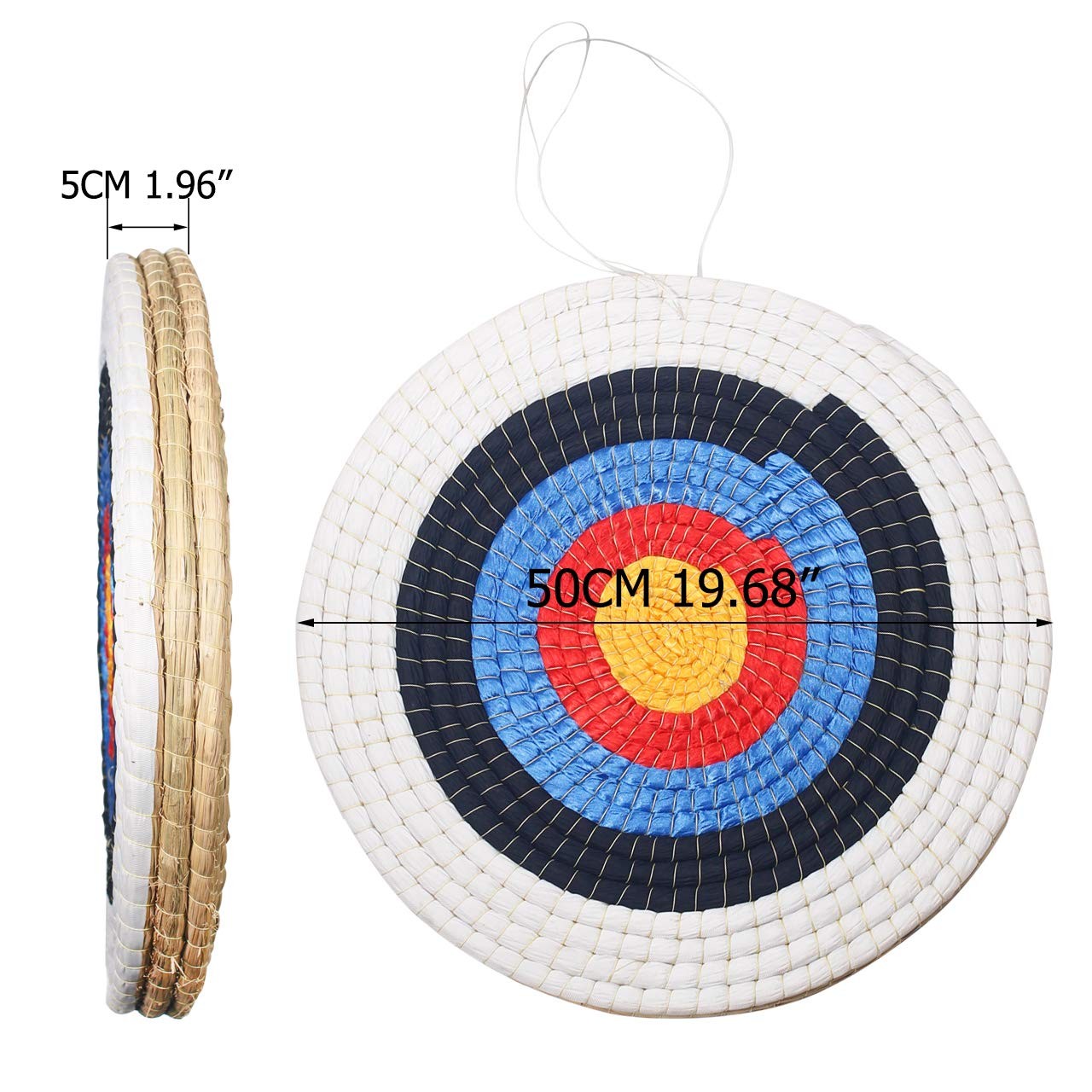 SinoArt Traditional Solid Straw Round 3 Laryes Hand-Made Archery Target Face ...
