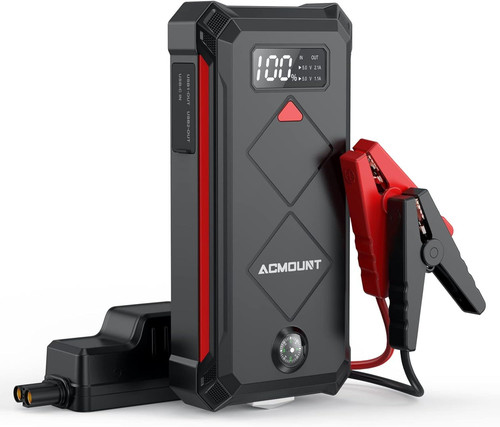 P100 Car Jump Starter, 5000A Peak Lithium Starter Battery Pack for Up...