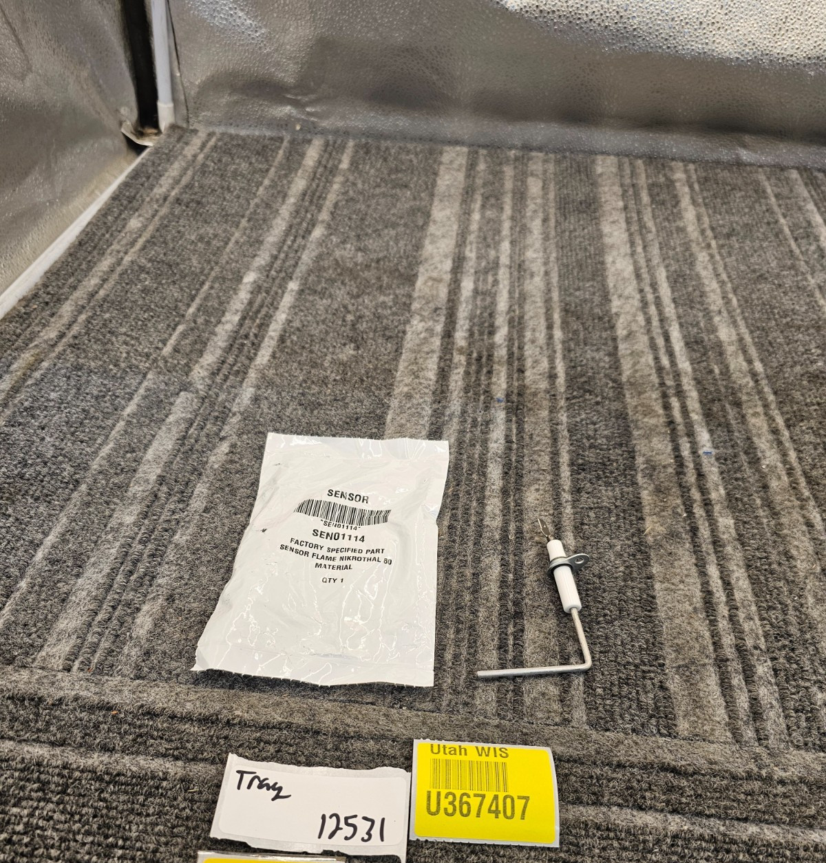 (QTY 4) SEN01114: Furnace Flame Sensor 90° Angle x 1/4" Quick Connect Terminal