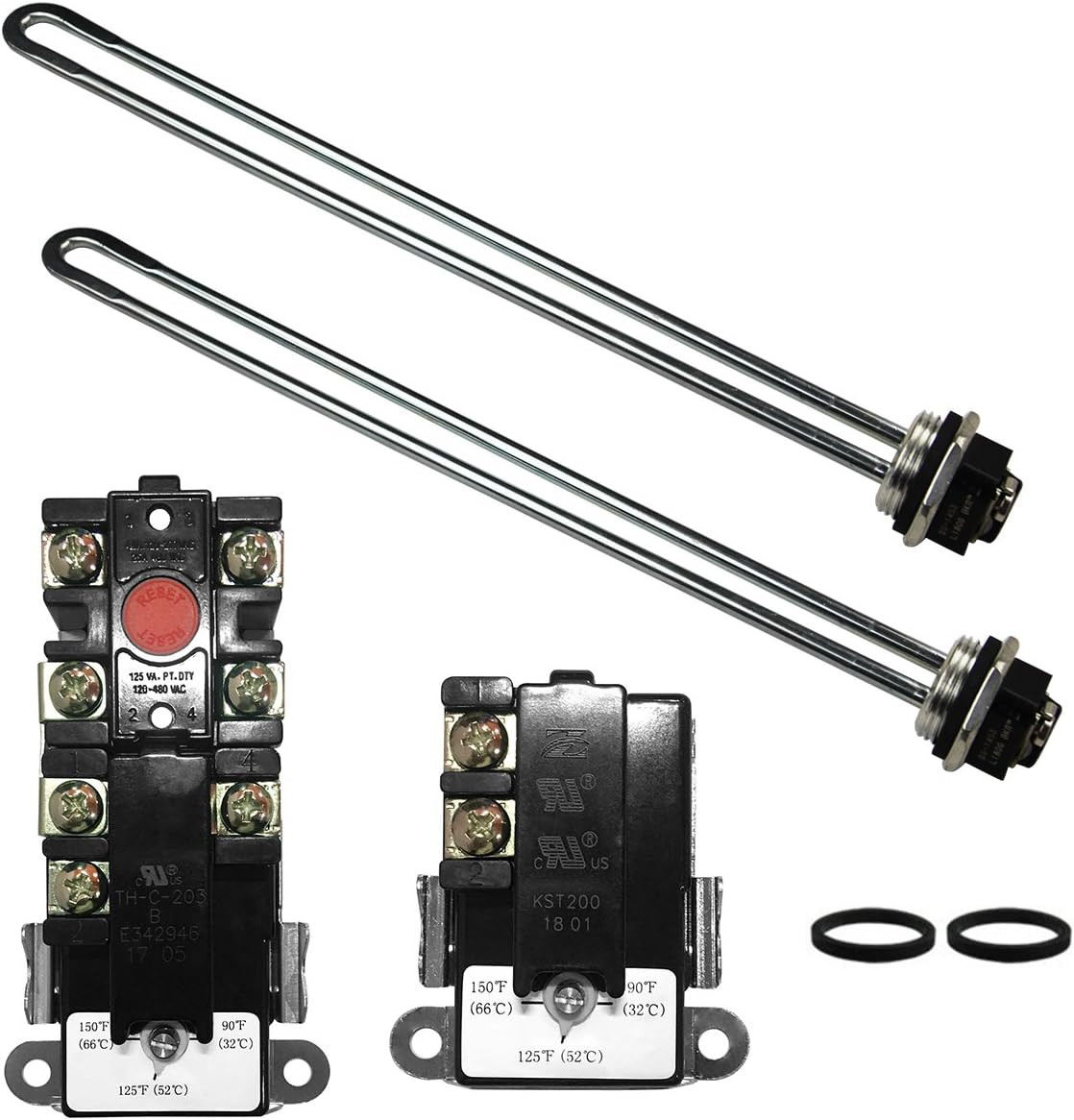 EWH-01 Electric Water Heater Tune-Up Kit, Includes Two Water Heater Thermostats,