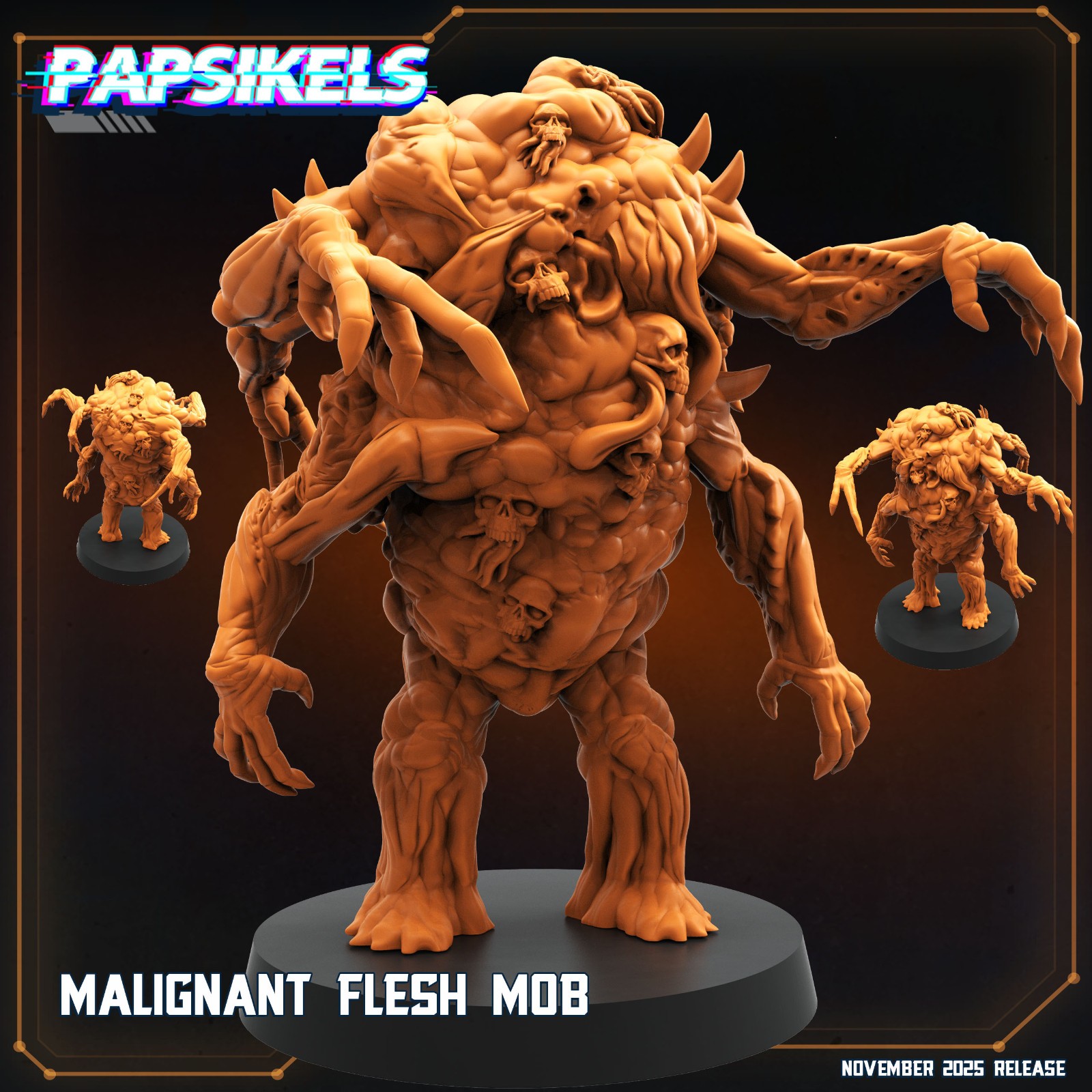 Malignant Flesh Mob Horror Boss 32mm Resin Miniature Monster