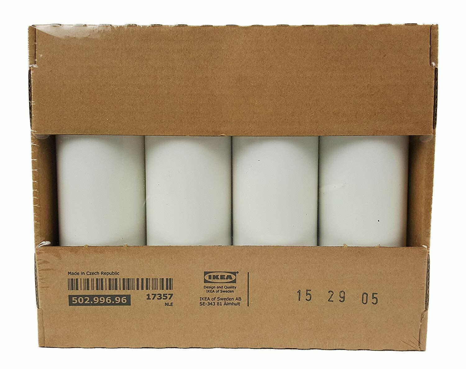 Set of 4: Ikea Bjorli 17357 white screw in cabinet legs or bed risers - 3 7/8"