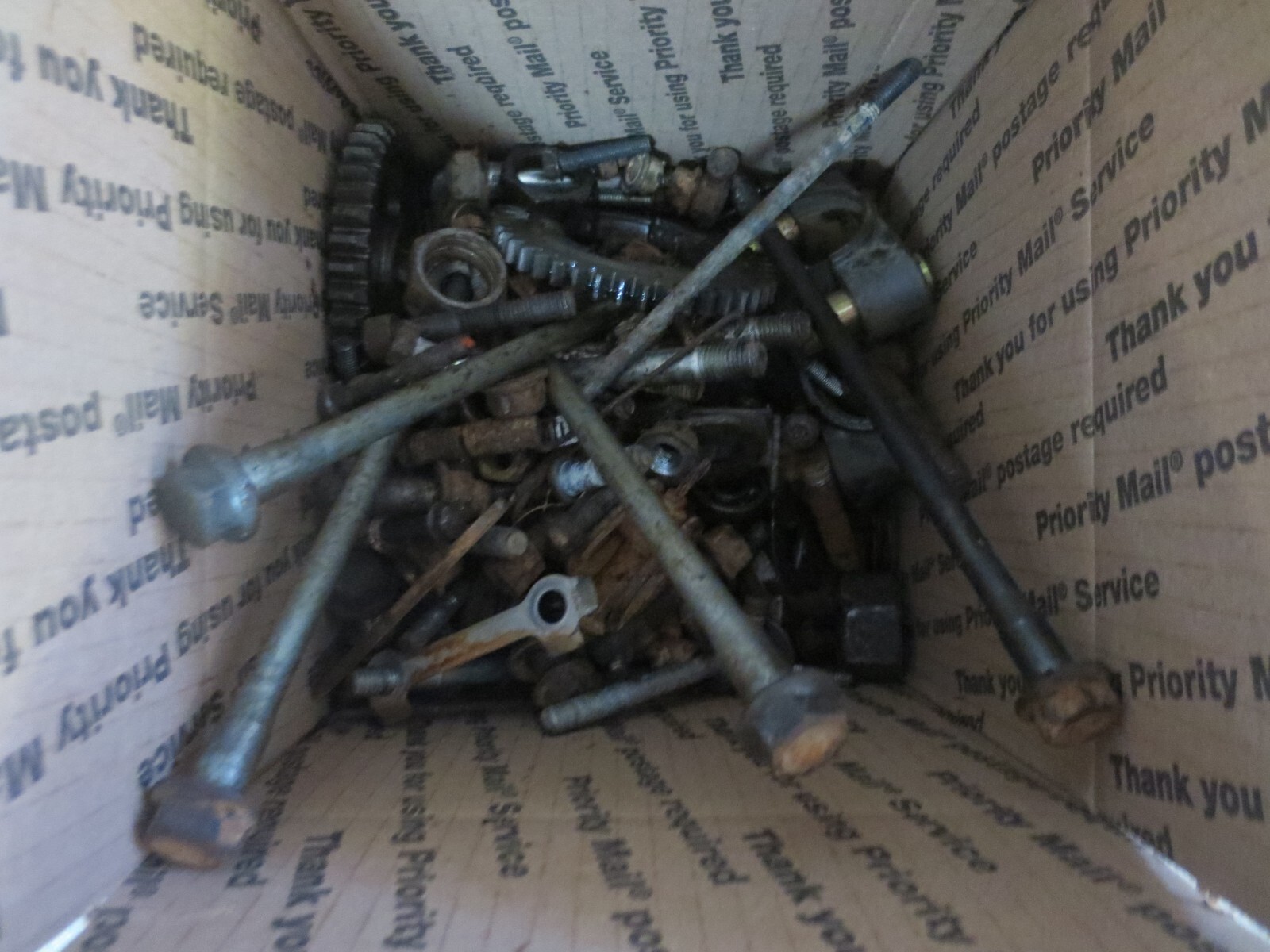 1994 Yamaha Big Bear 350 4wd ATV Used OEM Box of Bolts Nuts Lot Hardware