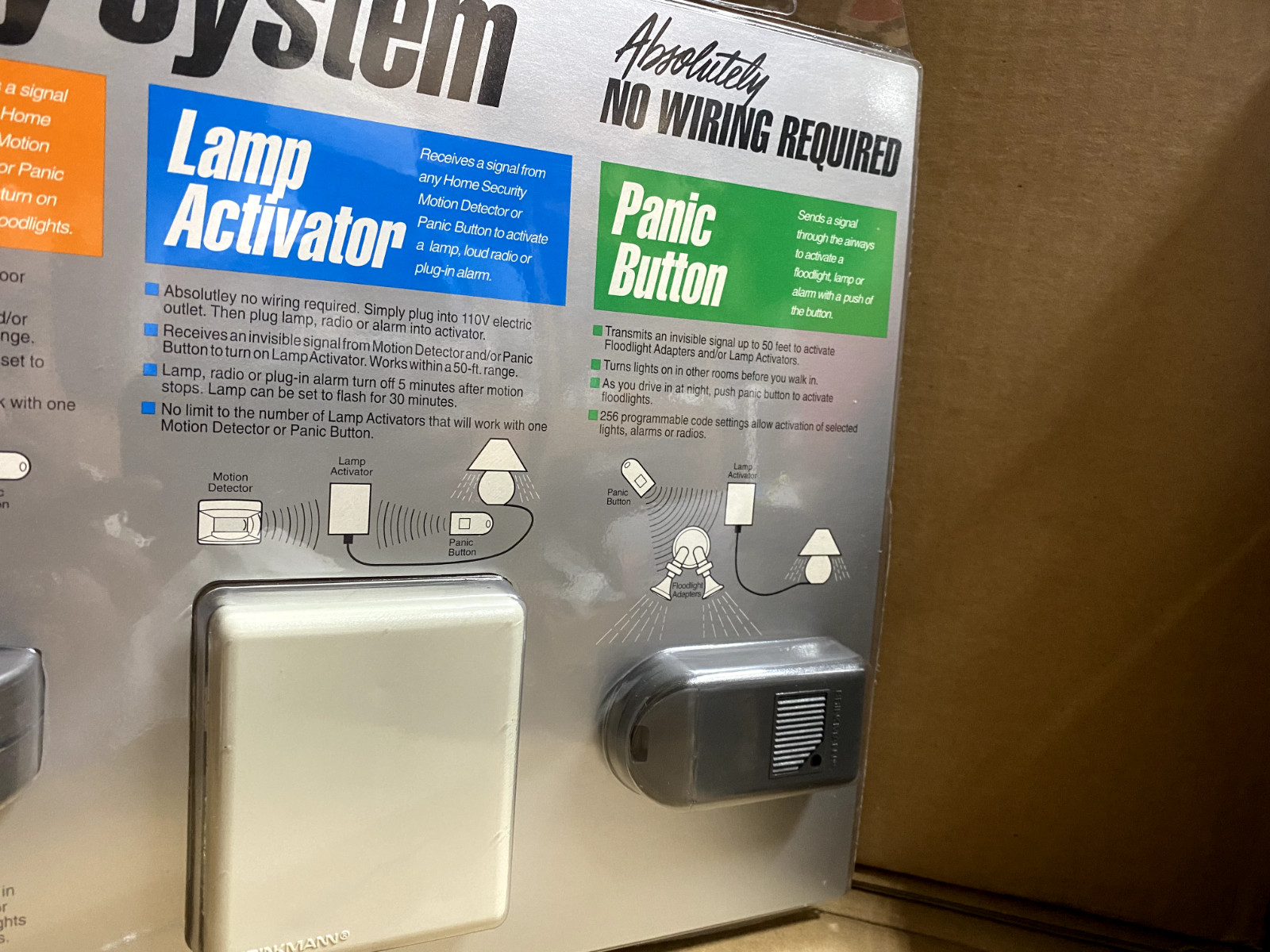 Brinkmann Wireless Home Security Motion Sensor Lamp Adapter Set