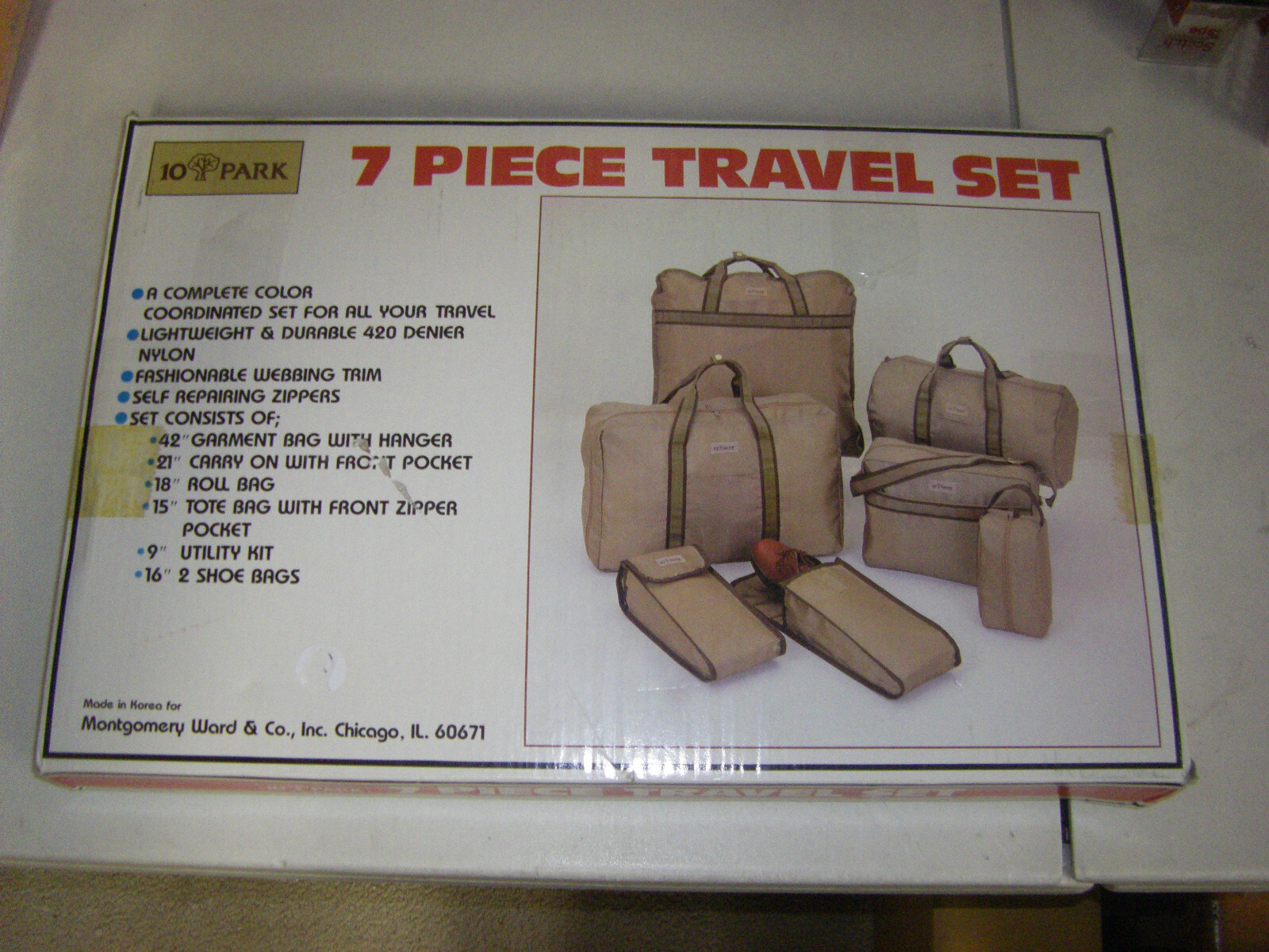 7 Piece Travel Set 10 Park NEW
