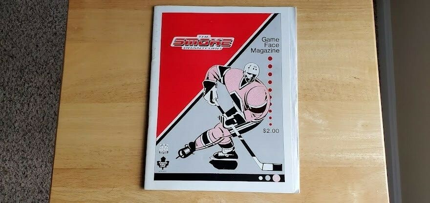 Brantford Smoke hockey program 12 28 1991 Several game inserts included UHL CoHL