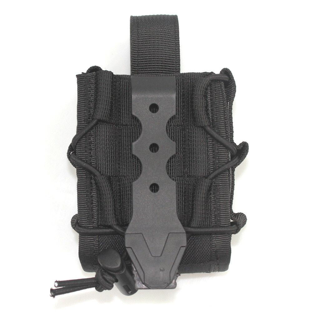 2pcs Molle Handcuff Case Open Top Handcuff Holder and Clip Strap Accessories
