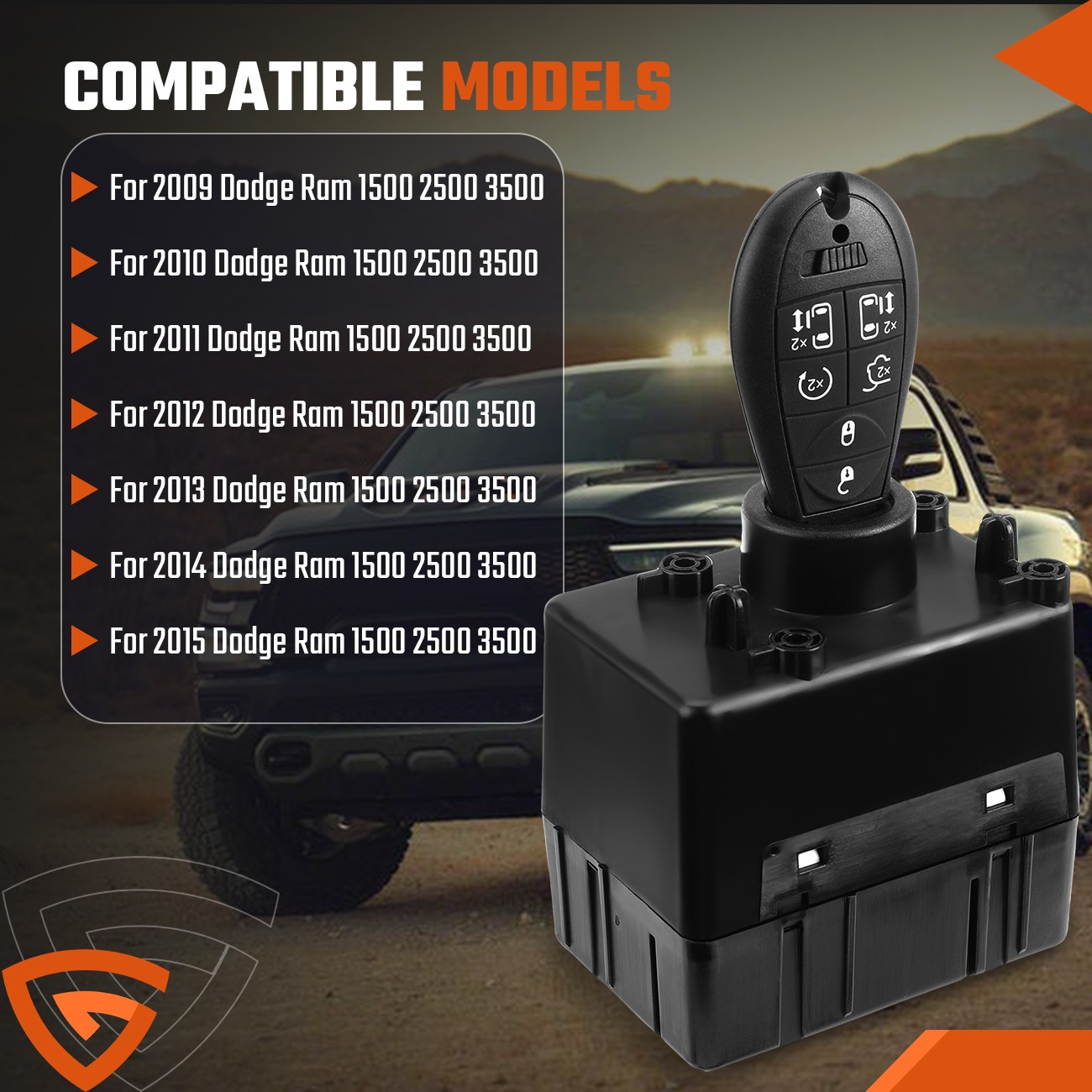 for 2009-15 Dodge Ram 1500 WIN Module Wireless Ignition Node Programmed w/ Keys