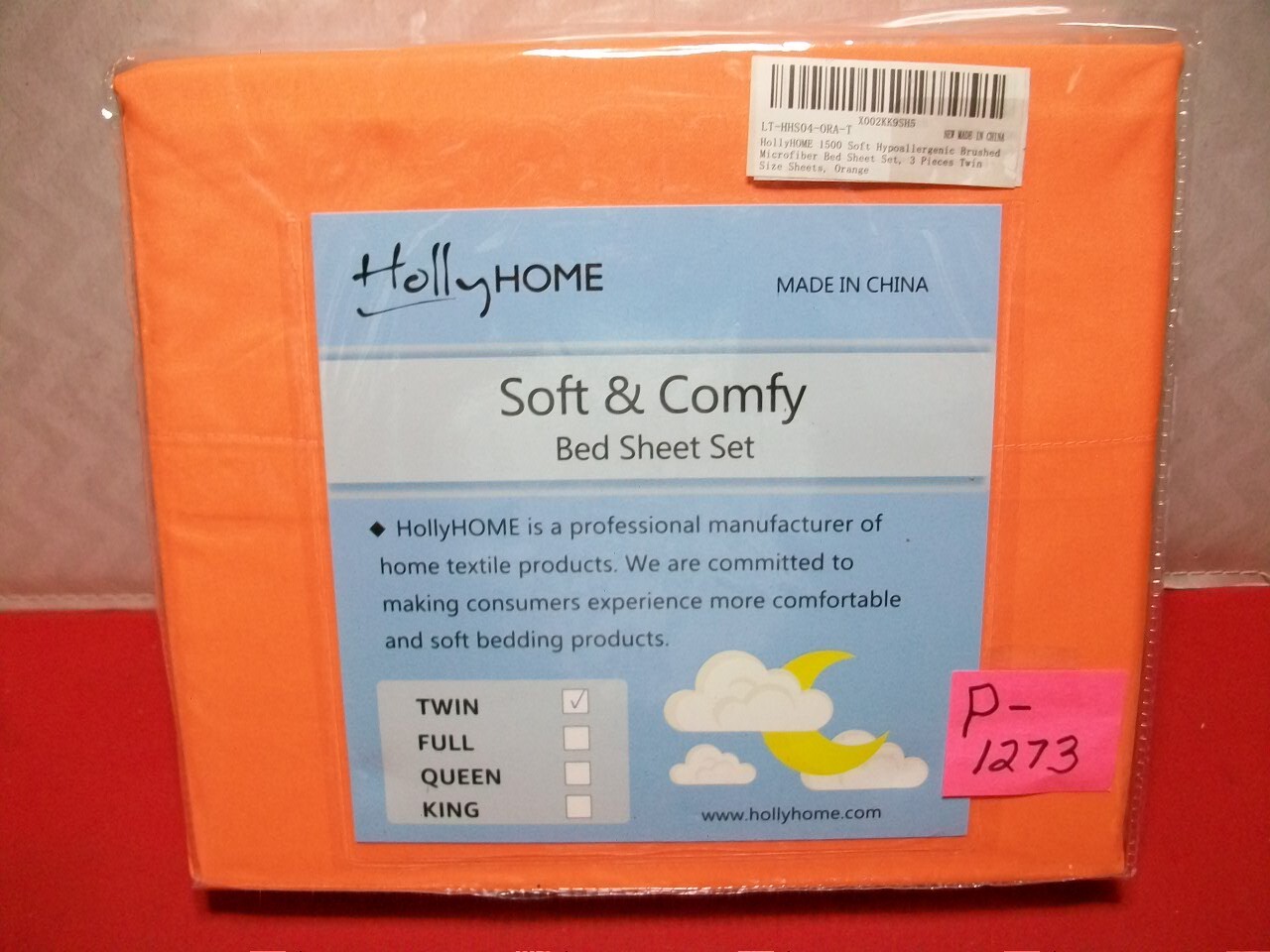 BRAND NEW HOLLYHOME SOFT & COMFY 3 PIECE TWIN BED SHEET SET BRUSHED MICROFIBER