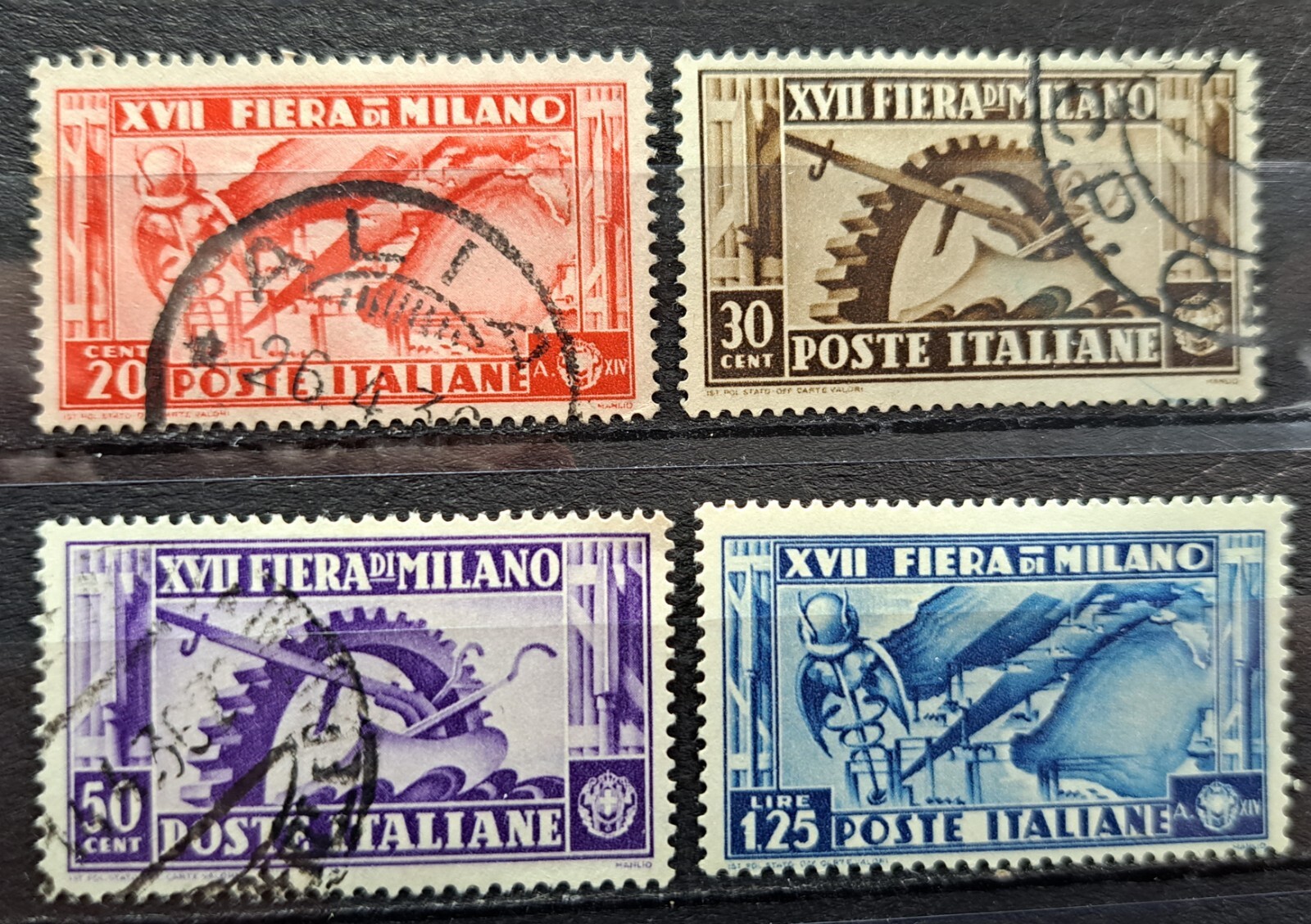 Italy Stamp Sc 355-58, 1936 17th Milano Trade Fair, Used VF CV$ 5.25 (AS)