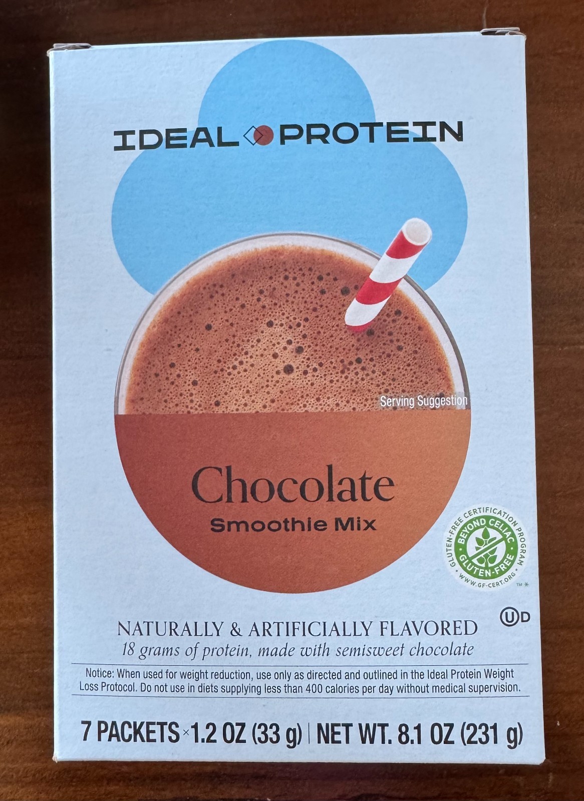 Ideal Protein Chocolate Smoothie Mix - 7 Servings - BB 12/31/27 FREE SHIP!