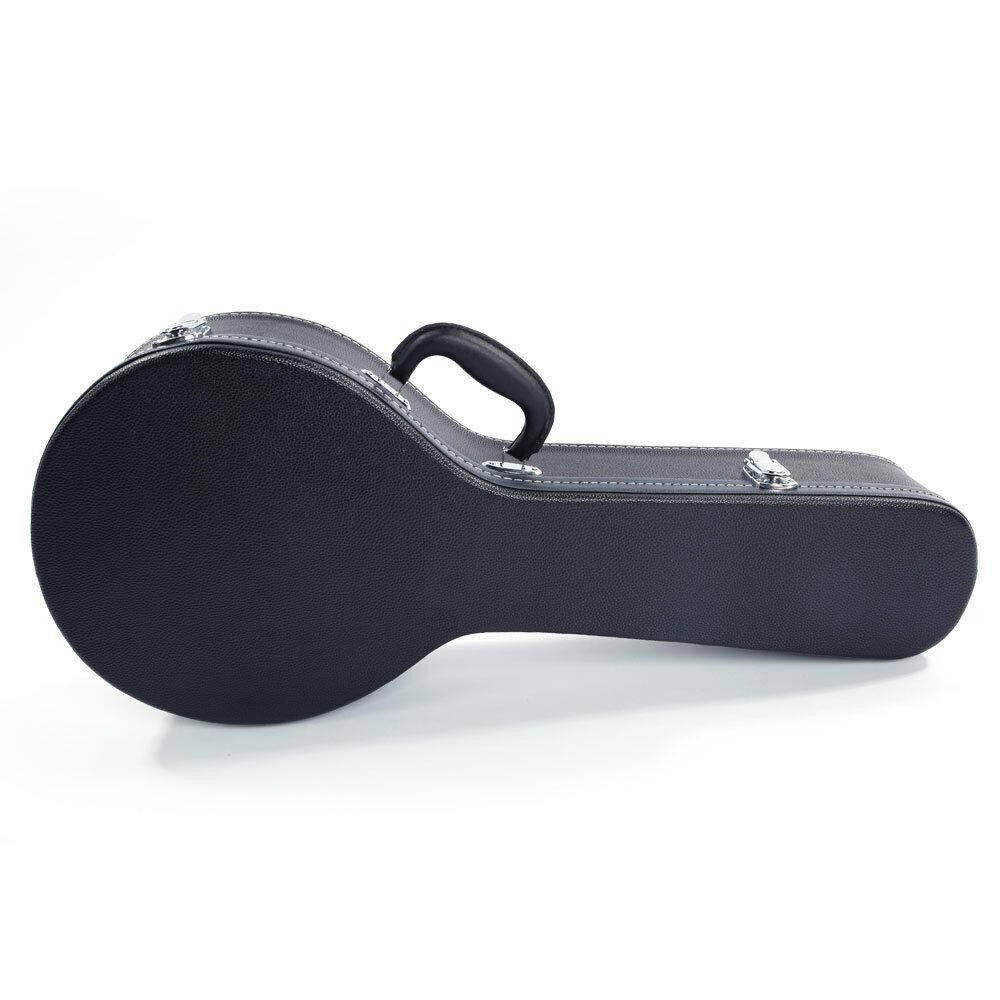 Glarry High Quality Hardshell A-Style Mandolin Leather Hard Case Hardshell