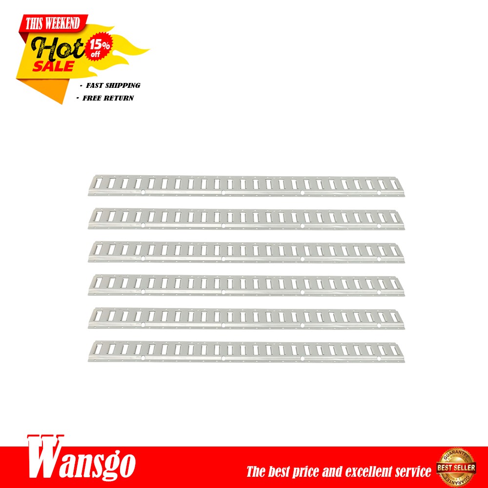New 6 Pack E Track Tie Down Rail Kit 4' New Fit For Garages Vans Trailers Silver