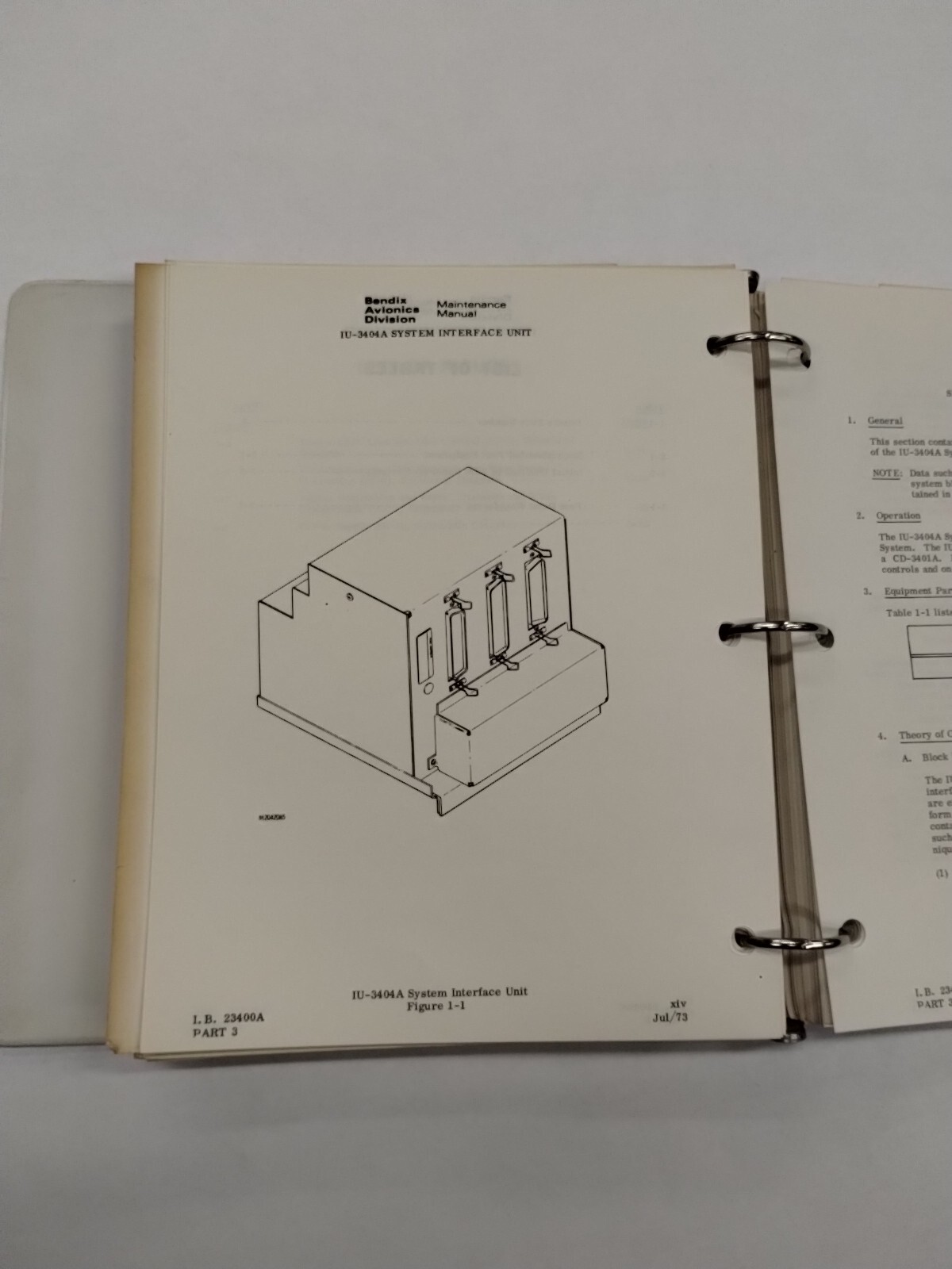 Bendix RNS-3400 Area Navigation System Maintenance Manual July 1973-Original