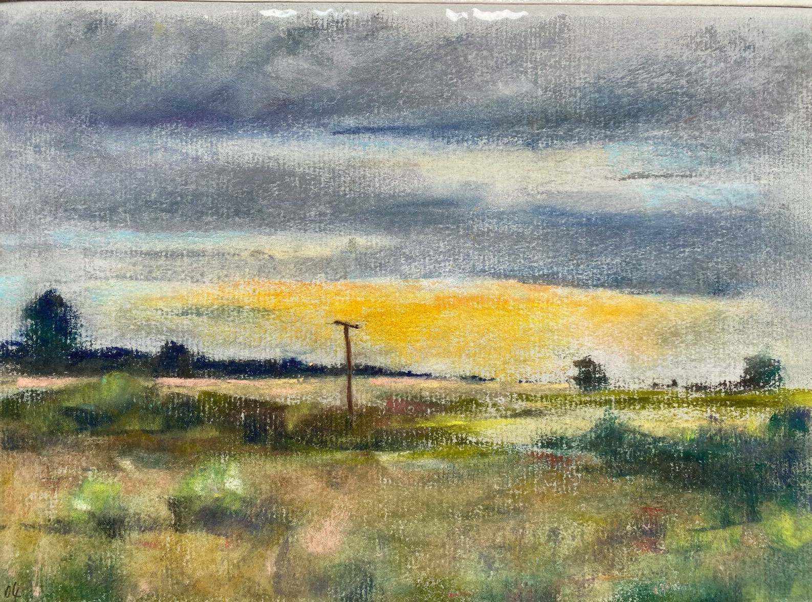::FRANZ EHMKE *1928 -2018 BERLIN AM MÖLLENFELDER WEG TEGEL PASTEL SIGNED