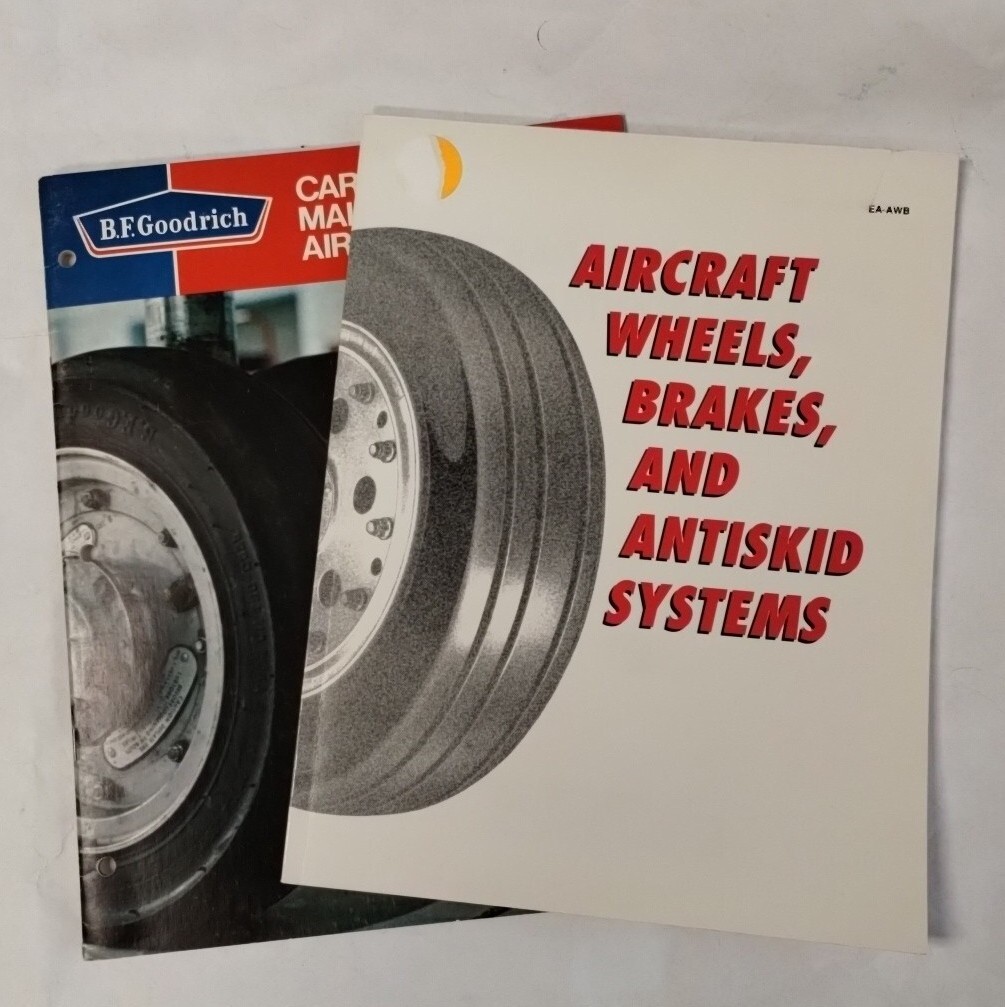 2-Books Aircraft Wheels Brakes Antiskid & Care & Maintenance Aircraft Tires-Orig