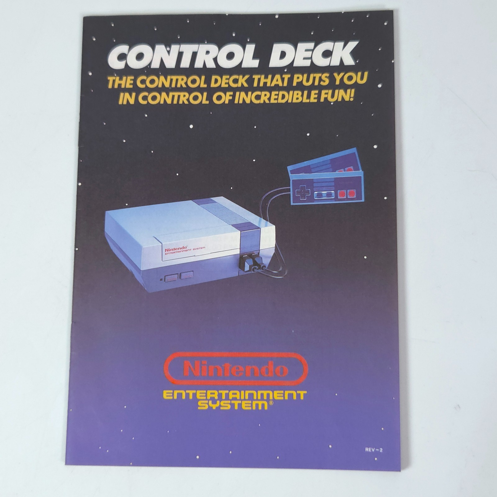 Nintendo NES Console w/ 2 Controllers, Manual, & OEM Adapters - Tested Working