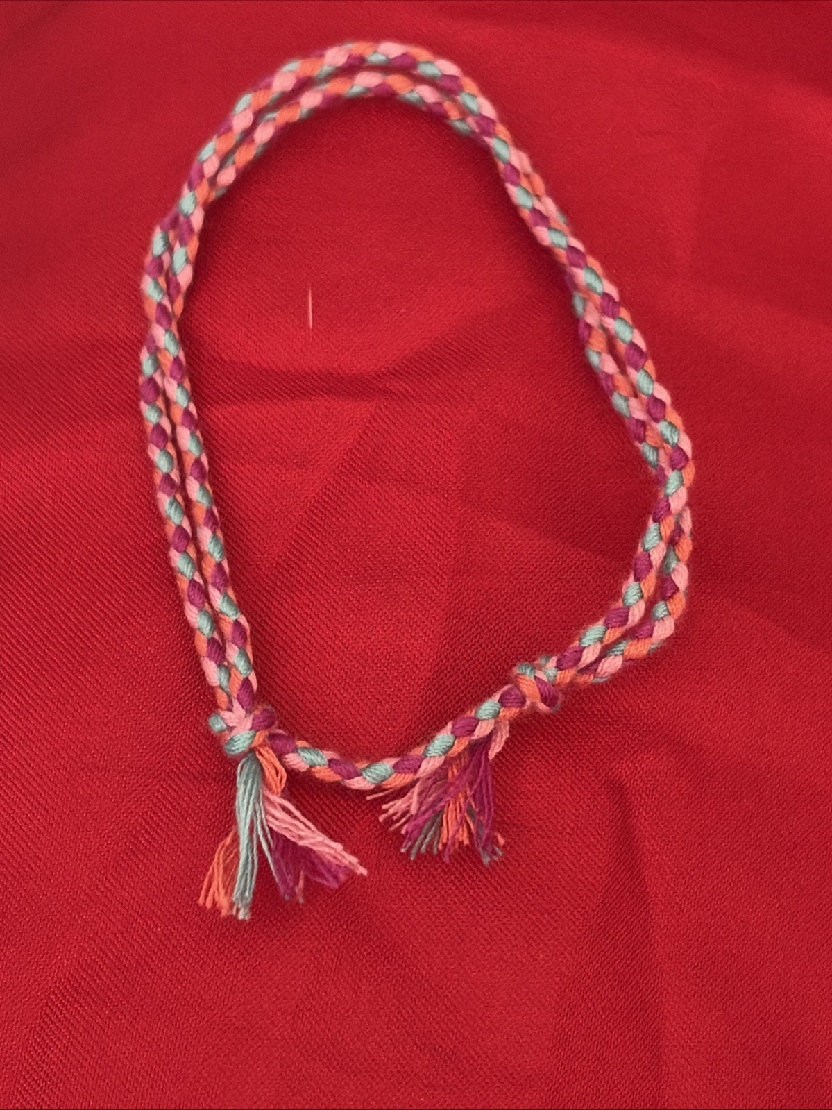 NEW BOHO BRAID THREAD FRIENDSHIP BRACELET KNOT AQUA PINK MAROON PEACH NIP ADJUST