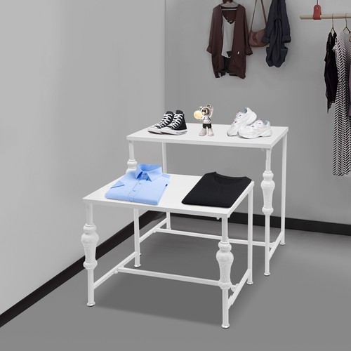 Industrial Retail Table Display Stand Bag Display Rack Shoes Rack Shelves