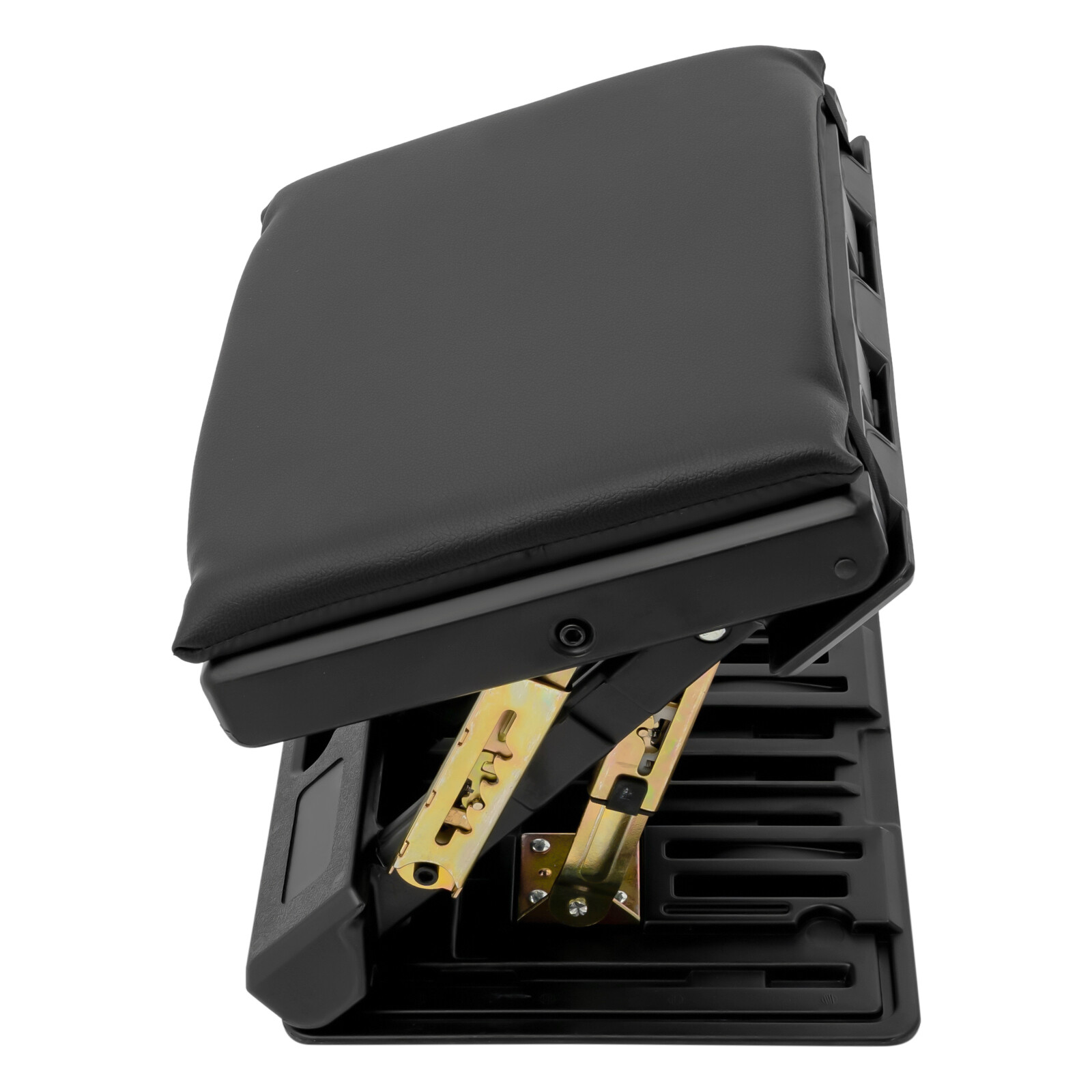 12.4*12.4*3.35in Black ABS& PU& Sponge& Copper Ergonomic Foldable Footrest ﻿ ﻿