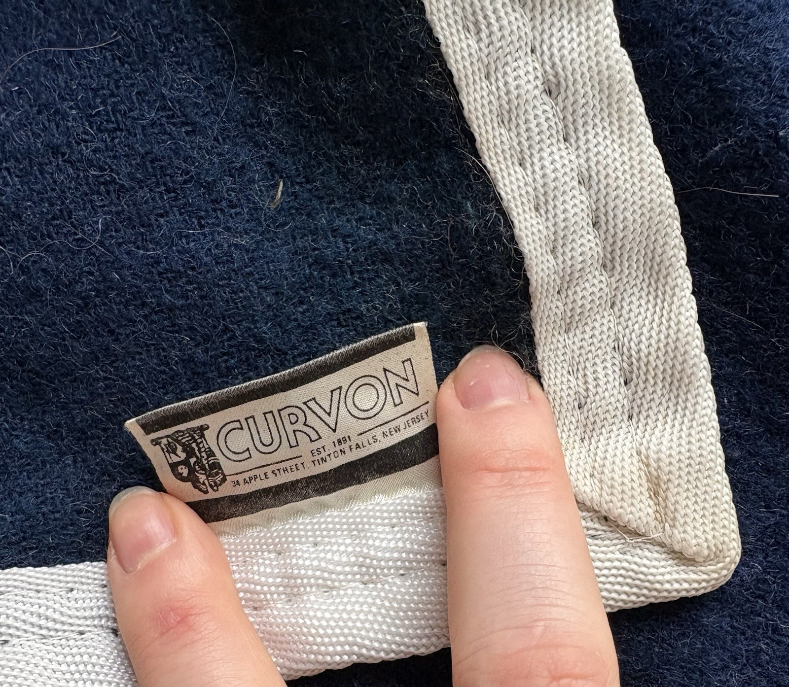 Curvon Navy Blue Wool Pony Size Quarter Sheet