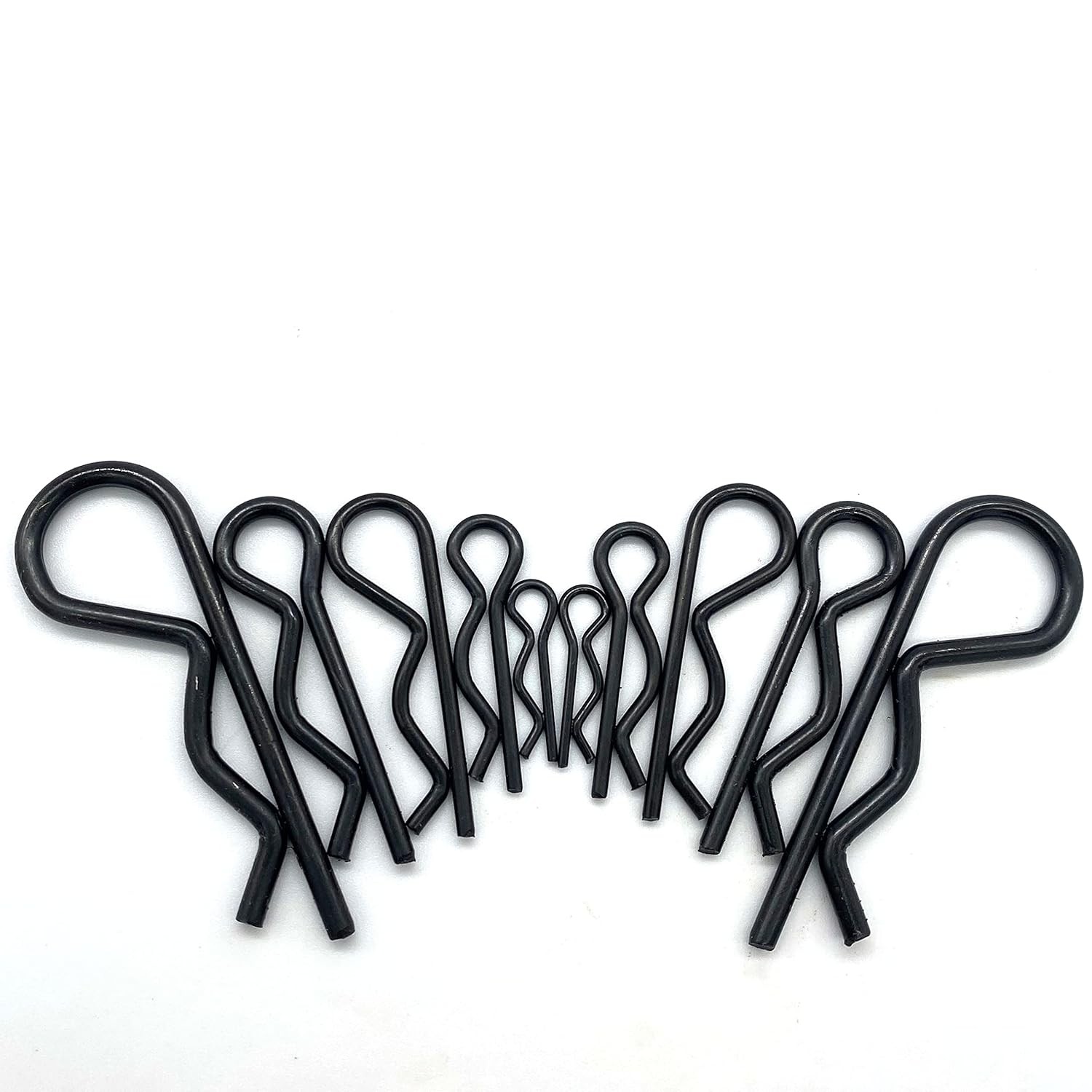 38 Pcs Hitch Pin Clip R Clips Retaining Pins Tractor Black 38 pcs in 5 size