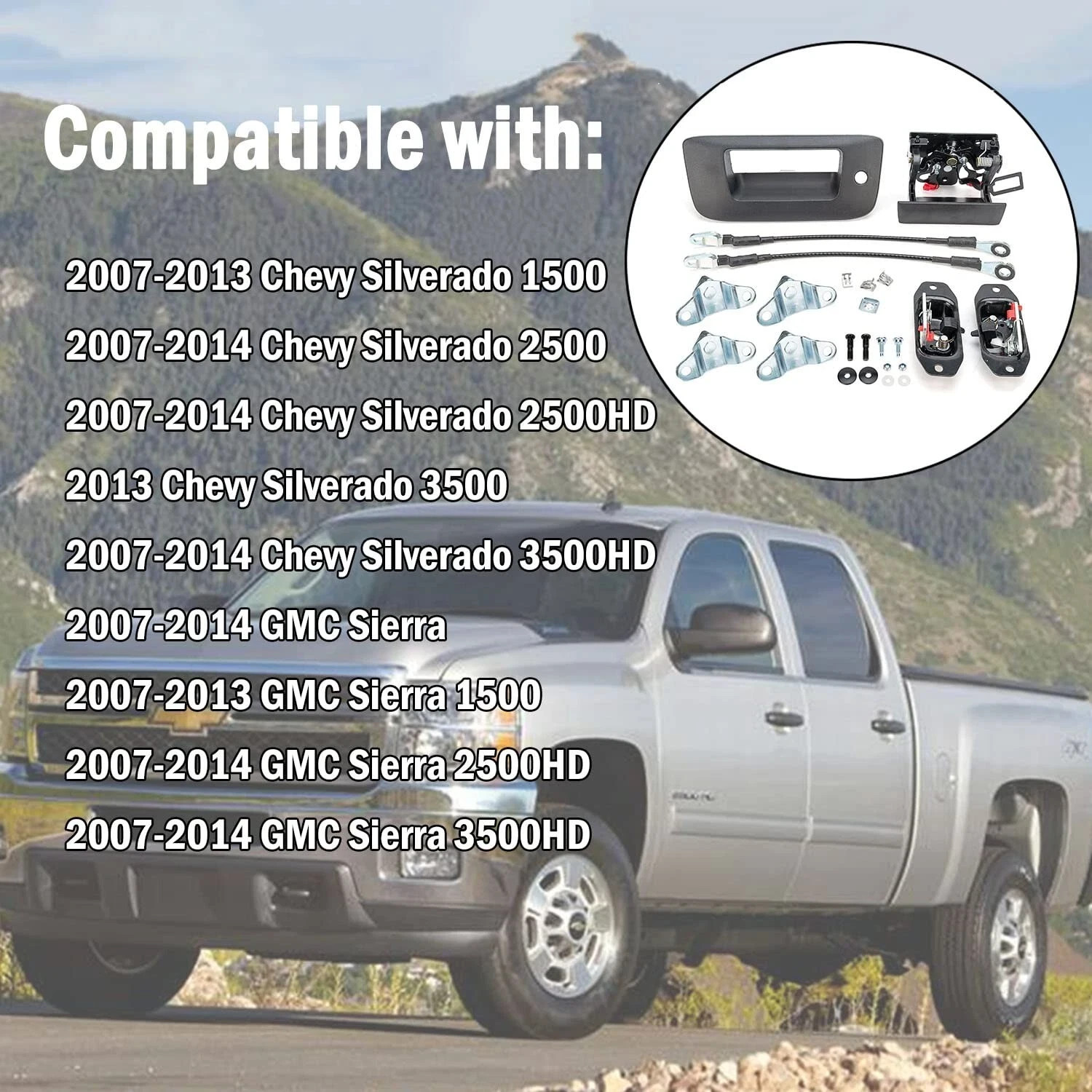 Tailgate Hardware Rebuild Kit Fit for 2007 2008 2009 2010 2011 2012 2013 2014...