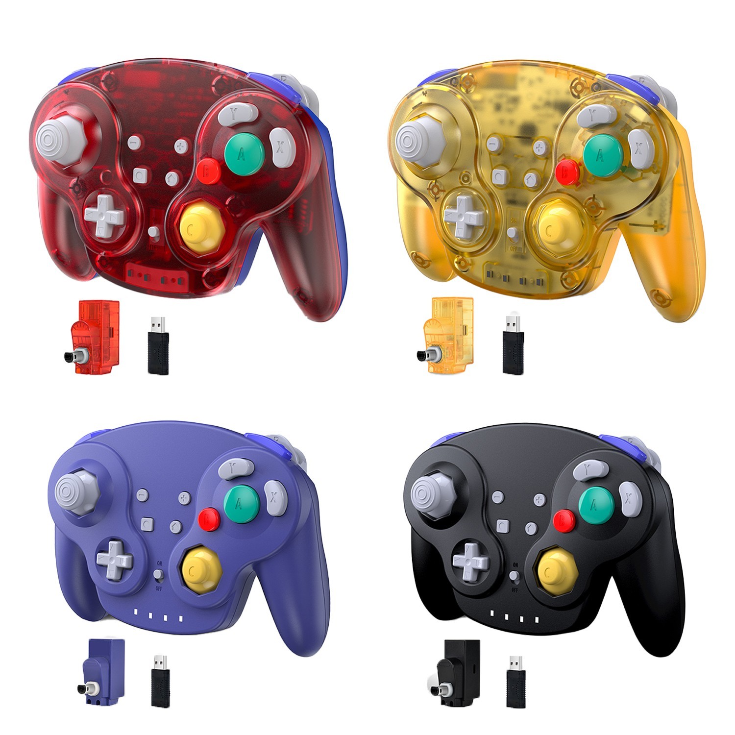 Wireless Gamecube Controller Rumble for Switch 1/Switch 2 Gamecube Wii PC MAC