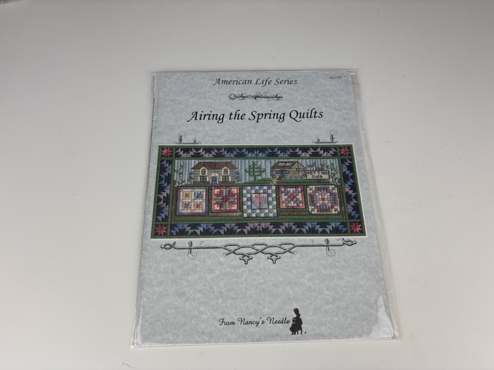 From Nancy’s Needle American Life Airing The Spring Quilt Needlepoint Pattern 1S