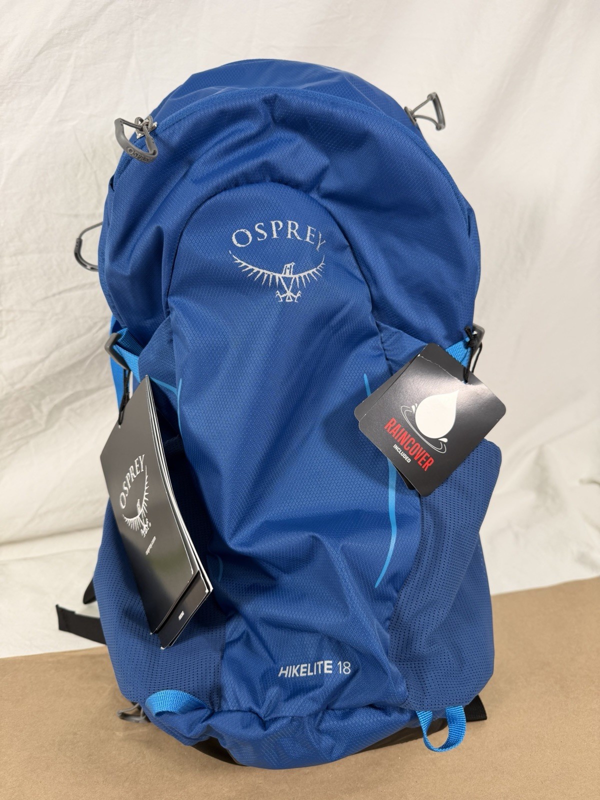 New Osprey Blue Hikelite 18 Day Hike Backpack with Tags without Water Bladder