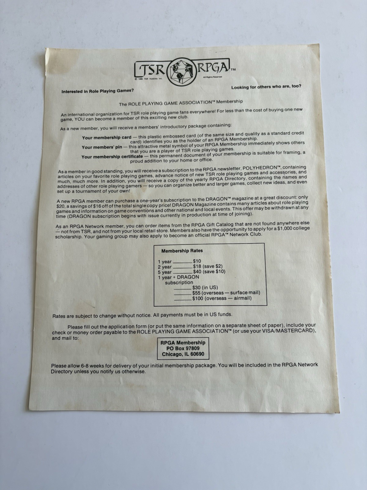 Dungeons and Dragons Basic Rules Set TSR 1983