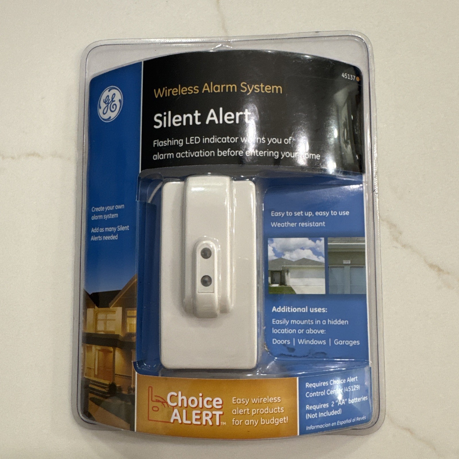 SILENT ALERT Wireless Alarm System GE General Electric CHOICE ALERT 45137 NIB