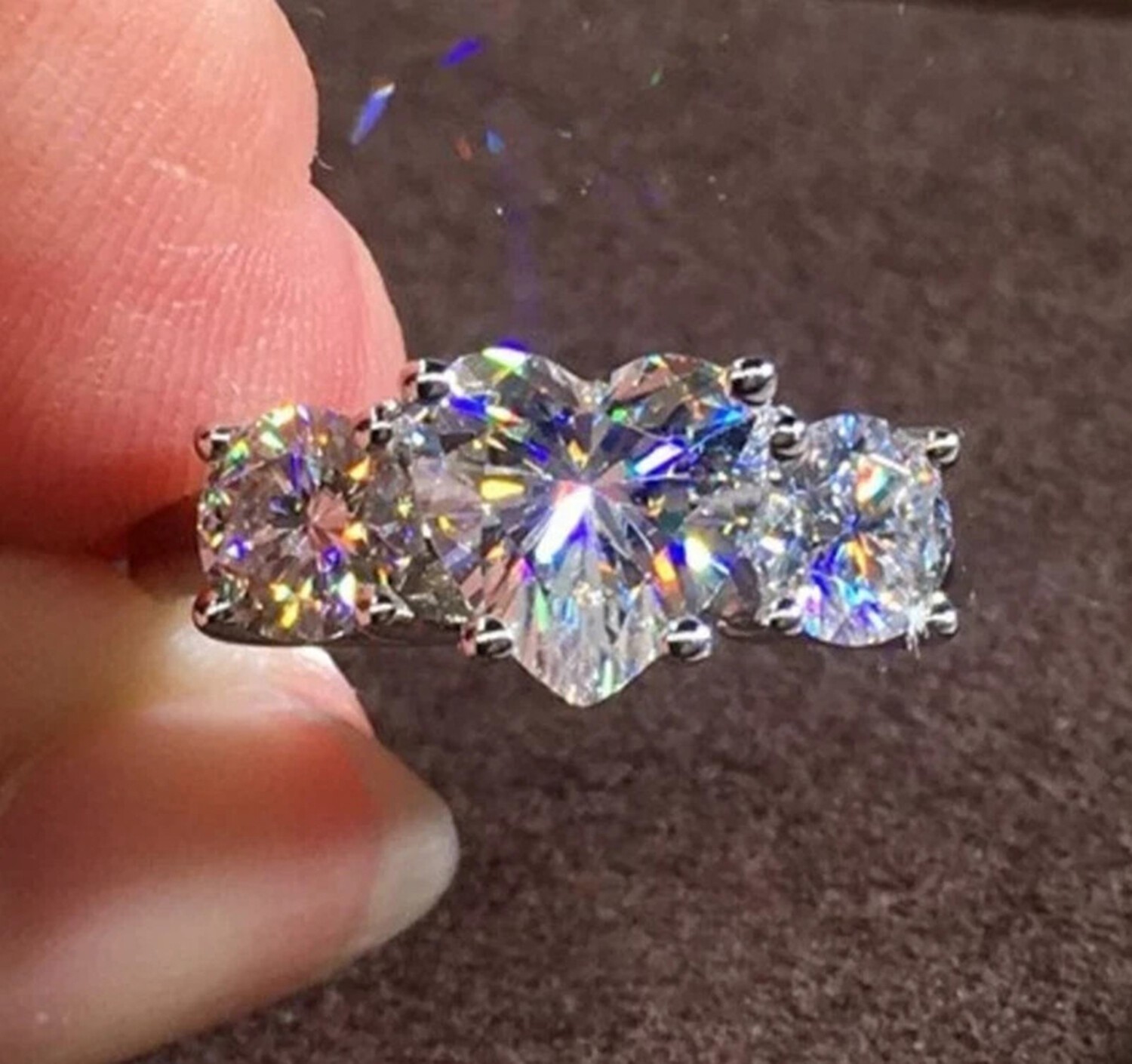 Romantic 4.00 Ct White Lab Grown Diamond Heart Cut Solitaire Ring 925 Silver