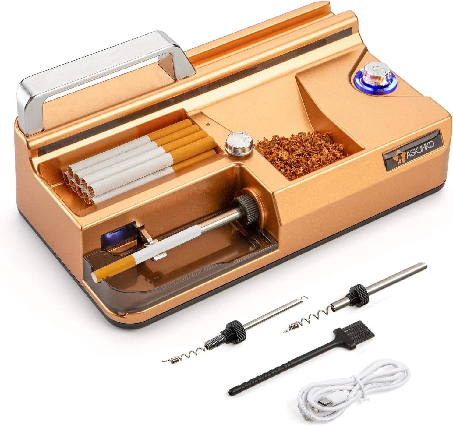 Electric Cigarette Rolling Machine, Automatic Cones Loader, Mini Portable Pre Ro
