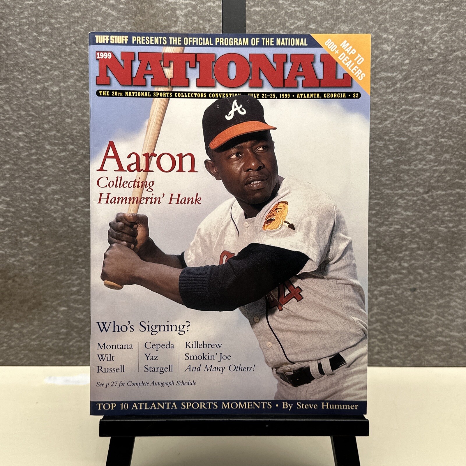 1999 THE NATIONAL Atlanta, GA Sports Collectors Convention Program Hank Aaron