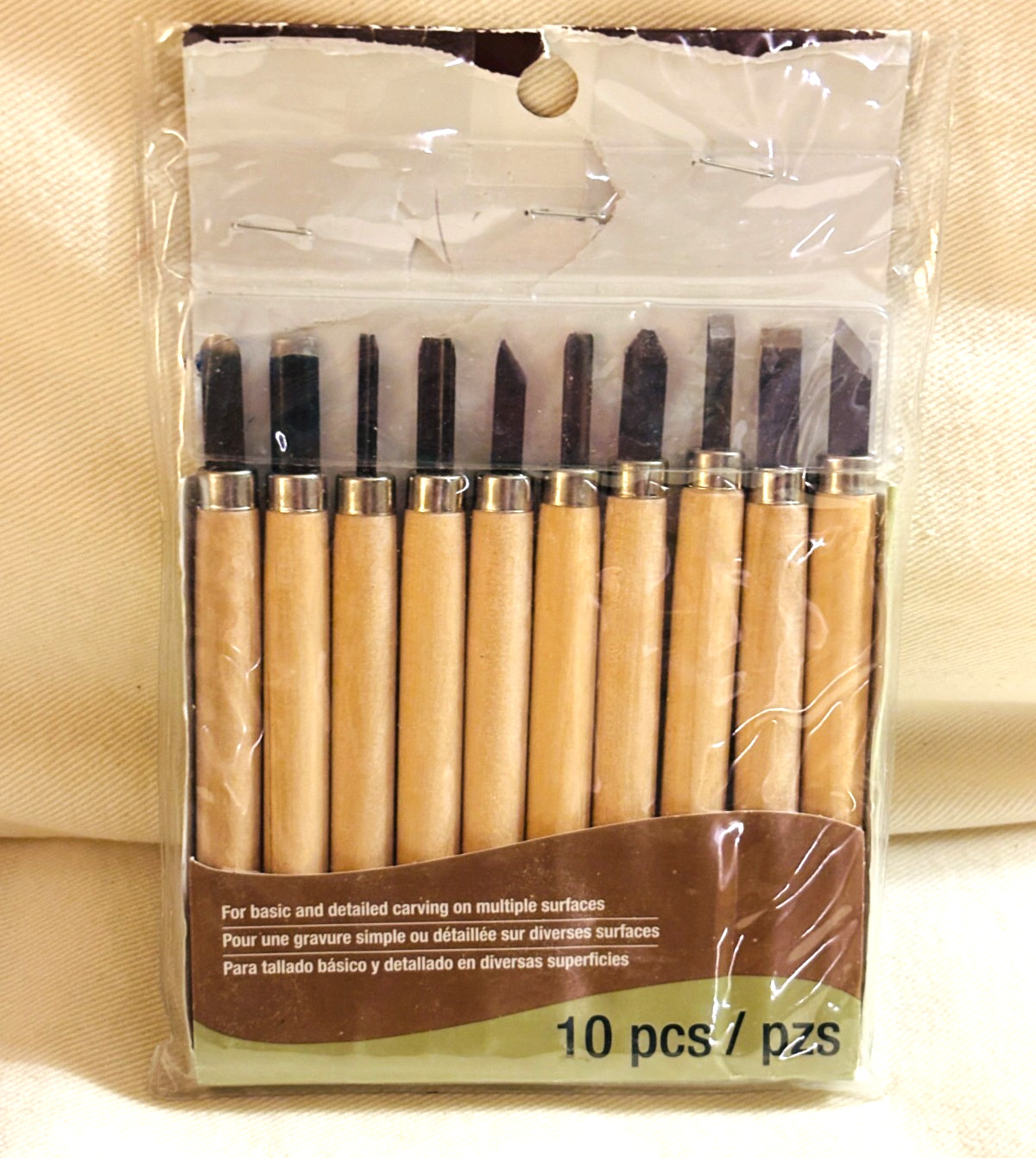 Hand Wood Carving Kit 10 Piece Set Beginners Woodworking Crafts Projects
