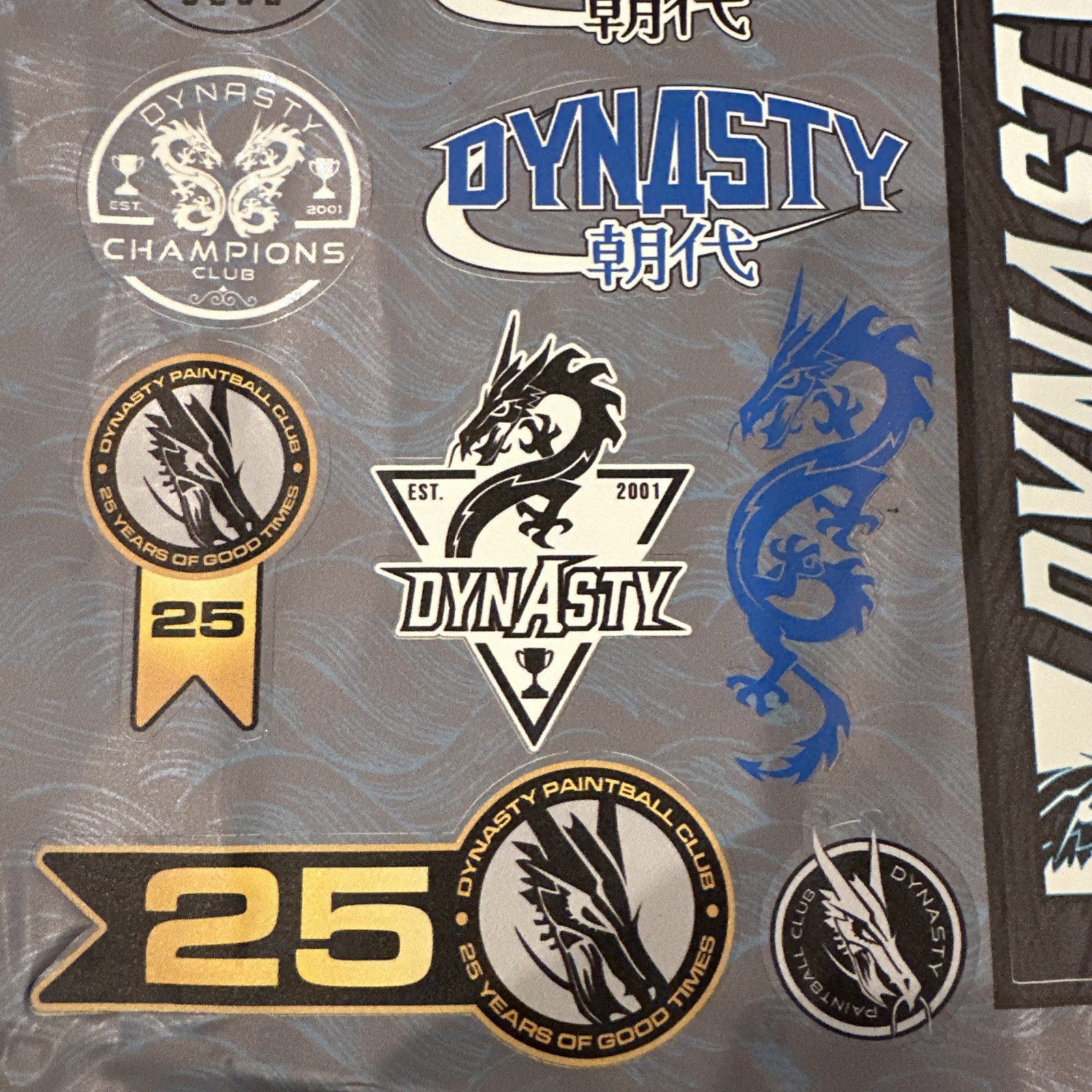 Dynasty Paintball Vtg Sticker Sheet
