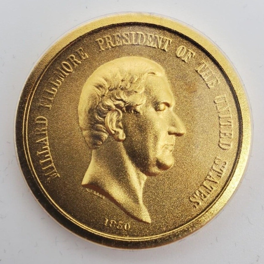 Millard Fillmore - 24k Gold Plated Coin -Presidential Medals Cover Collection